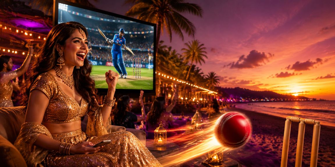 Cricket match betting in Goa with enthusiastic spectators