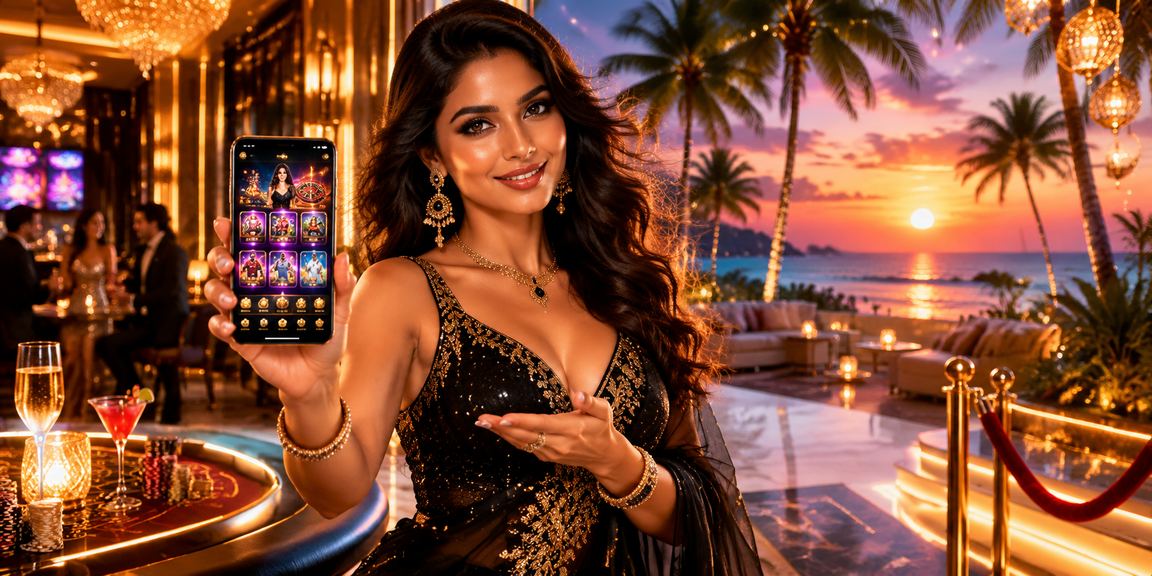 Relaxing coastal view at Goa beach with mobile lottery play